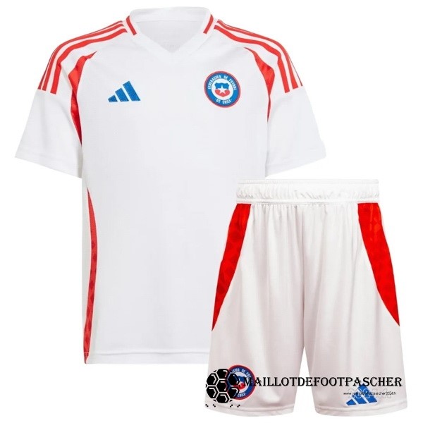 Exterieur Conjunto De Enfant Chili 2024 Blanc Maillot De Foot Personnalisé Pas Cher