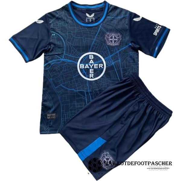 Spécial Conjunto De Enfant Leverkusen 2023 2024 Noir Maillot De Foot Personnalisé Pas Cher