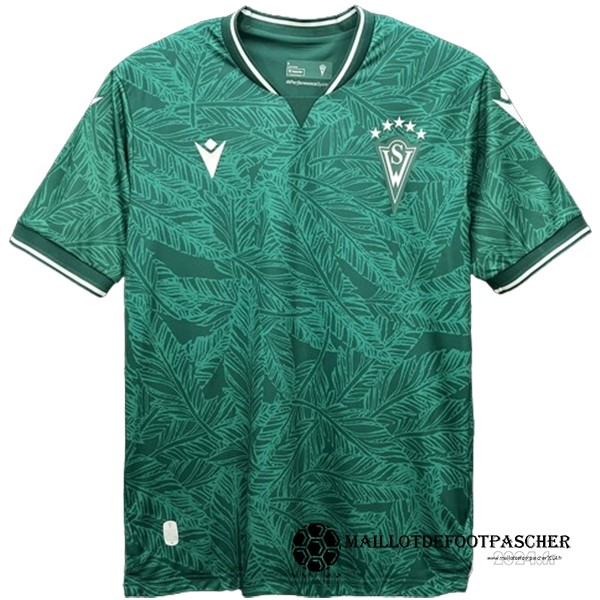 Thailande Domicile Maillot Santiago Wanderers 2024 2025 Vert Maillot De Foot Personnalisé Pas Cher