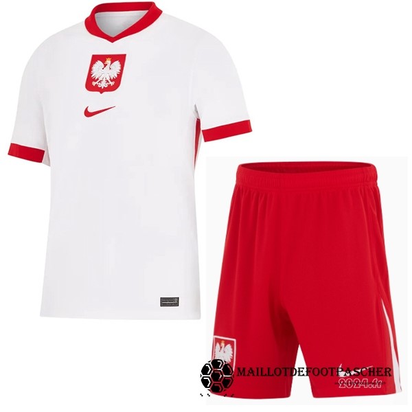 Domicile Conjunto De Enfant Pologne 2024 Maillot De Foot Personnalisé Pas Cher